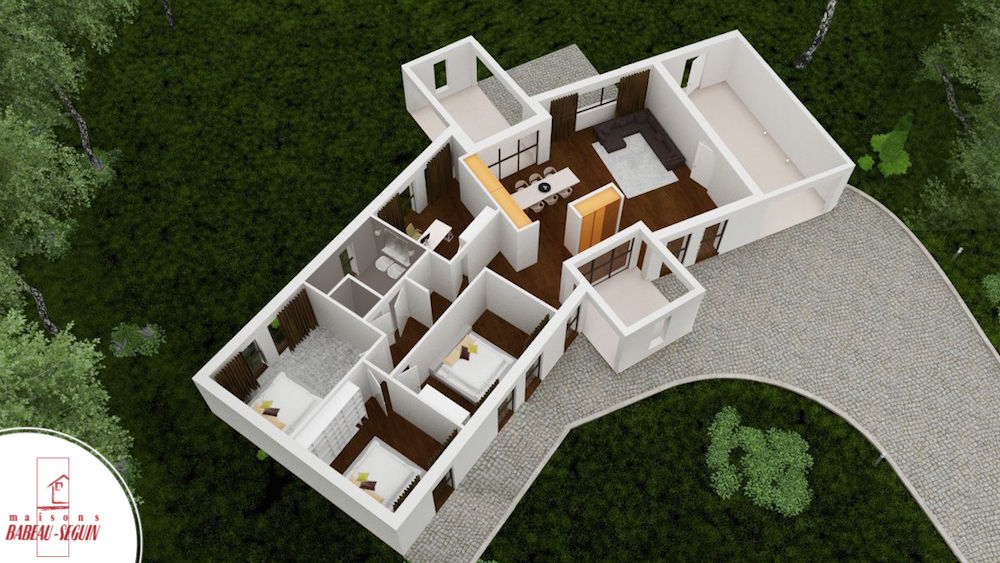 versium plan maison 3D interieur