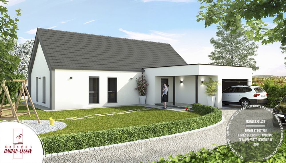 plan maison contemporaine avec garage