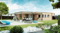 maison architecte pergola en bois