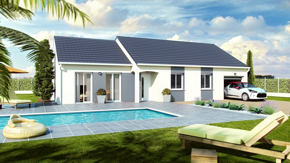 maison petit prix avec toiture decalée