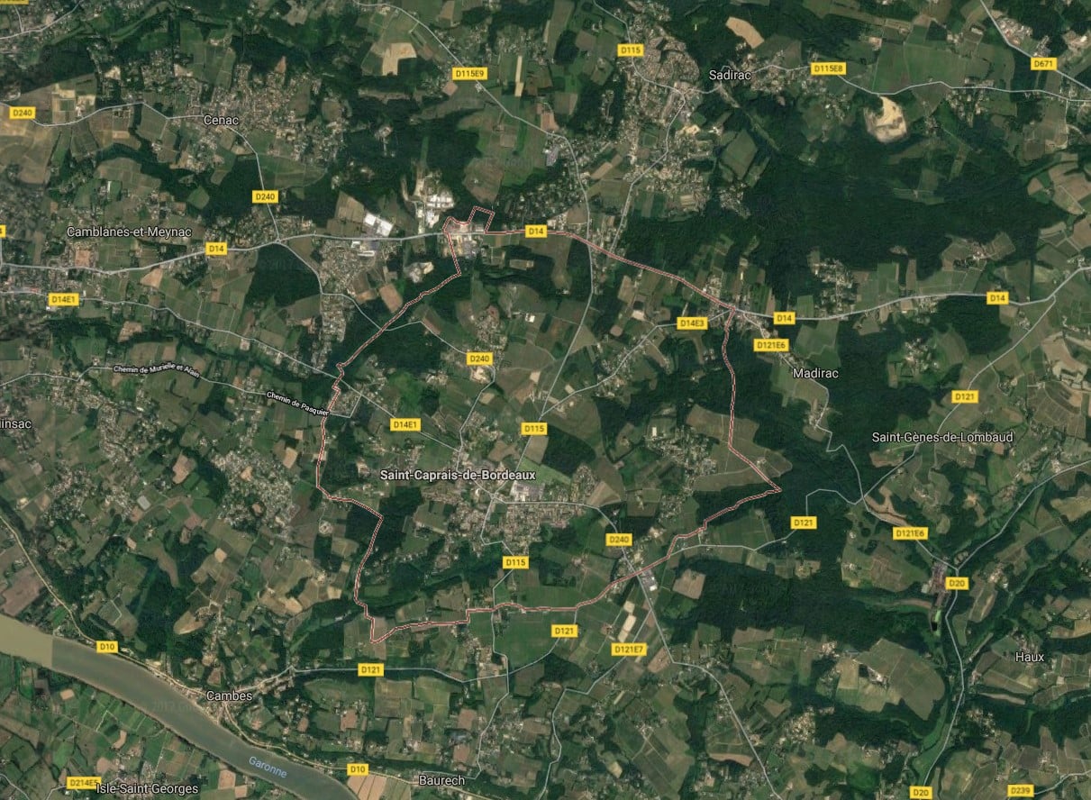 Terrain de 500 m² à SaintCapraisdeBordeaux (33880)